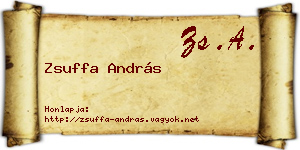 Zsuffa András névjegykártya