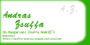 andras zsuffa business card